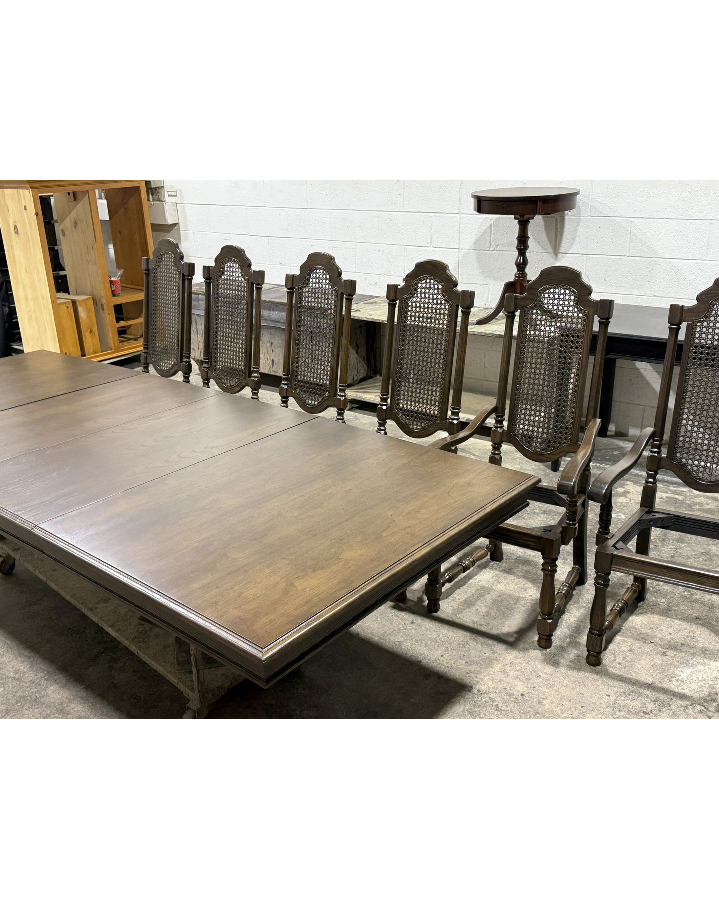 Vintage dining set in showroom